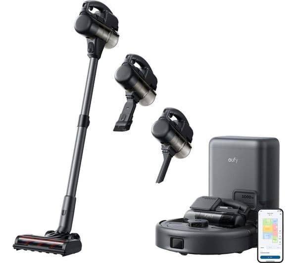 EUFY E20 3-in-1 Robot, Cordless & Handheld Vacuum Cleaner - Black & Grey - Image 8