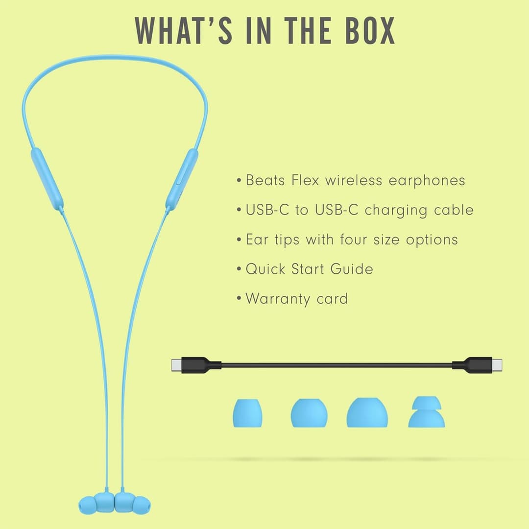 Beats Flex Wireless Bluetooth Earphones - Flame Blue - Image 5