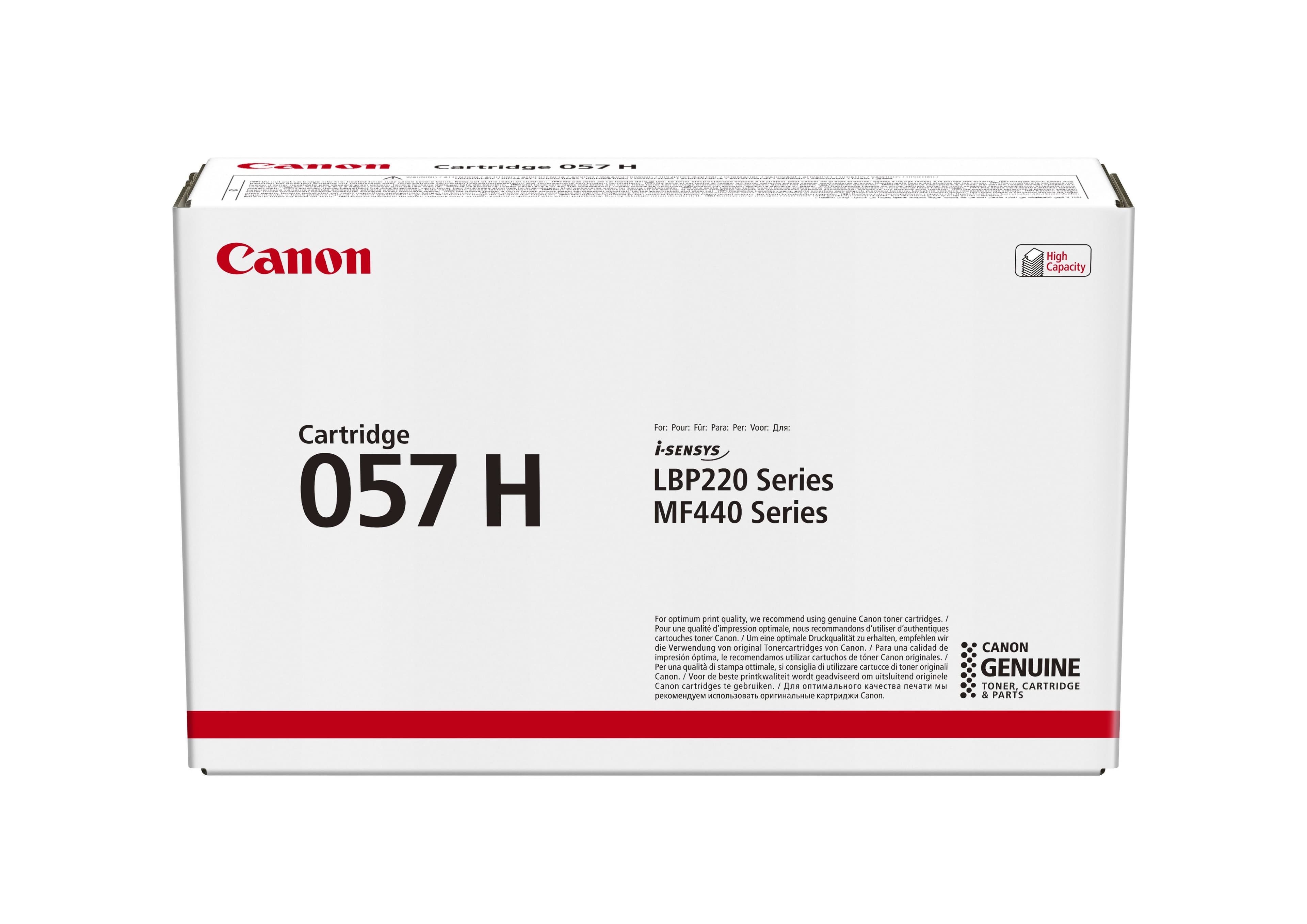 Canon i-SENSYS 057H High Capacity Toner Cartridge 1 pc(s) Original Black 10,000 Pages for i-SENSYS LBP220 & MF440 Series