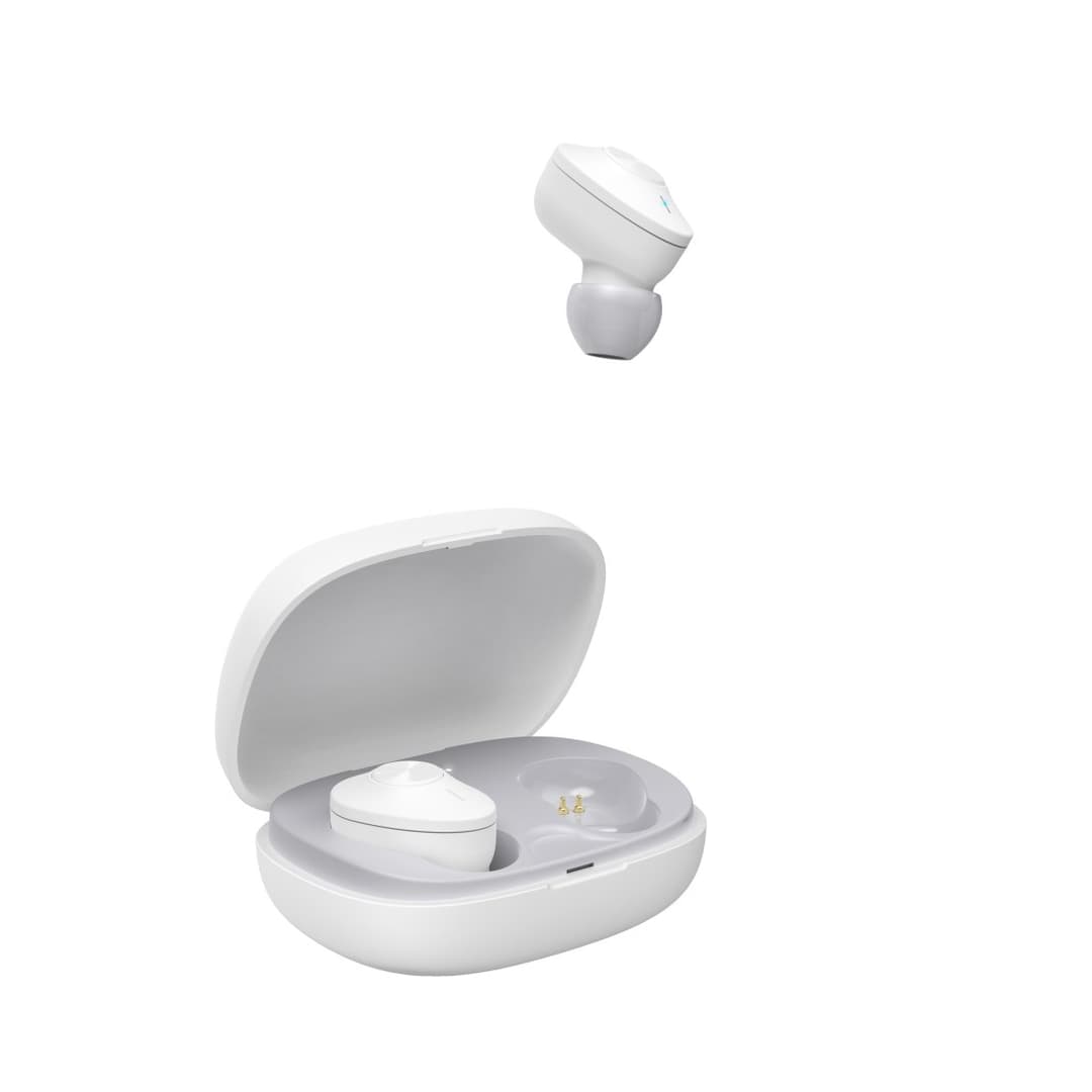 Hama Freedom Buddy True Wireless In-ear Headset, Bluetooth, USB-C - Light Grey/White - Image 2