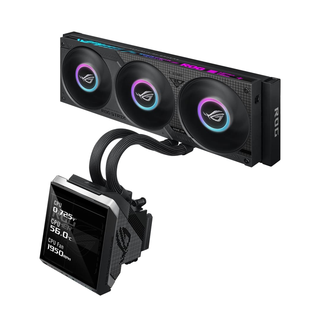 ASUS ROG Strix SLC IV 360 ARGB LCD Intel/AMD AIO Liquid CPU Cooler - Black - Image 3