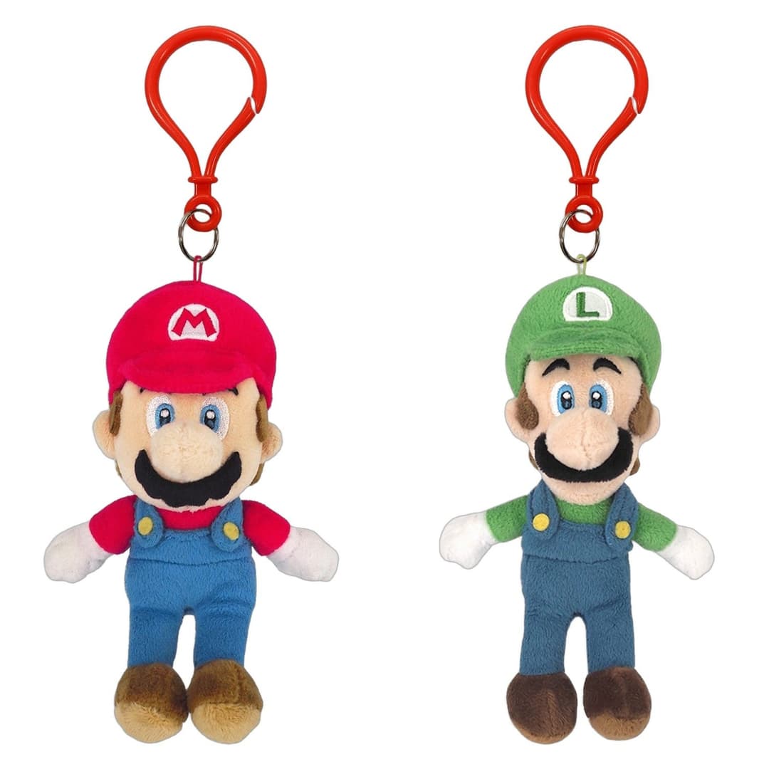 SAN-EI Nintendo Super Mario and Luigi Keychain Bundle - Image 1
