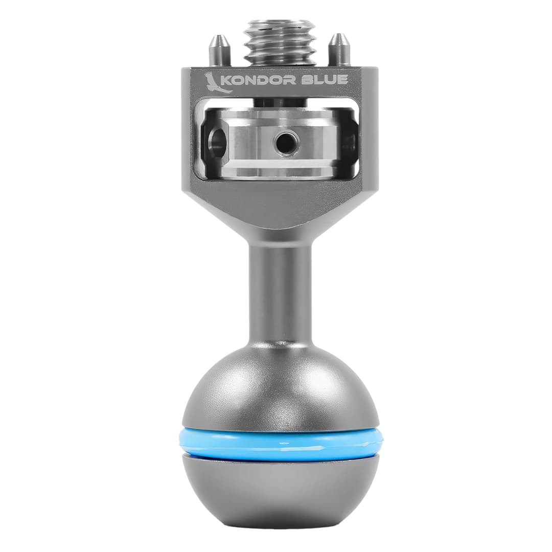 Kondor Blue 3/8 Ball Head w/ Locating Pins For Magic Arms (Space Grey) - Image 1