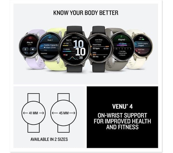 GARMIN Venu 4 Smartwatch 45mm - Citron - Image 7