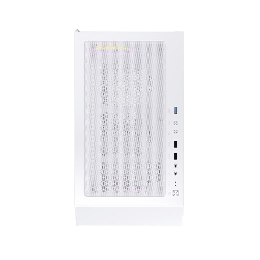 1st Player Go6-WH-4FS1 Tempered Glass Mid Tower Gaming Case - White with RGB Fans - Image 6