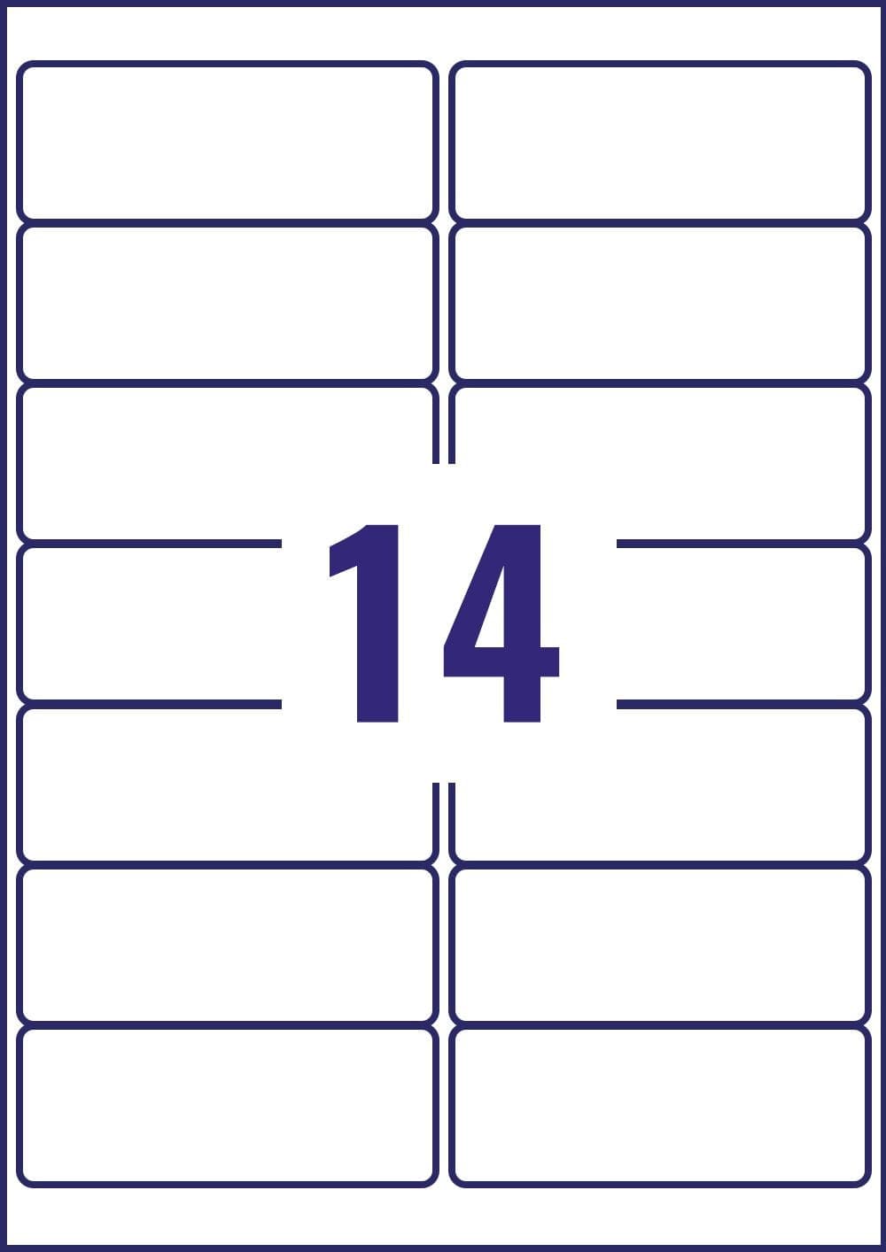 Avery MP7163-40 99.1 x 38.1mm Permanent Multipurpose Labels 40 Sheets - 14 Labels per sheet