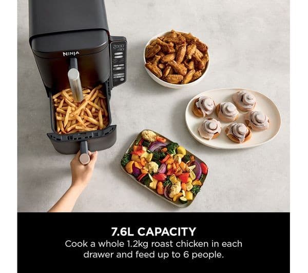 Ninja Double Stack SL300UK Air Fryer - Black - Image 9