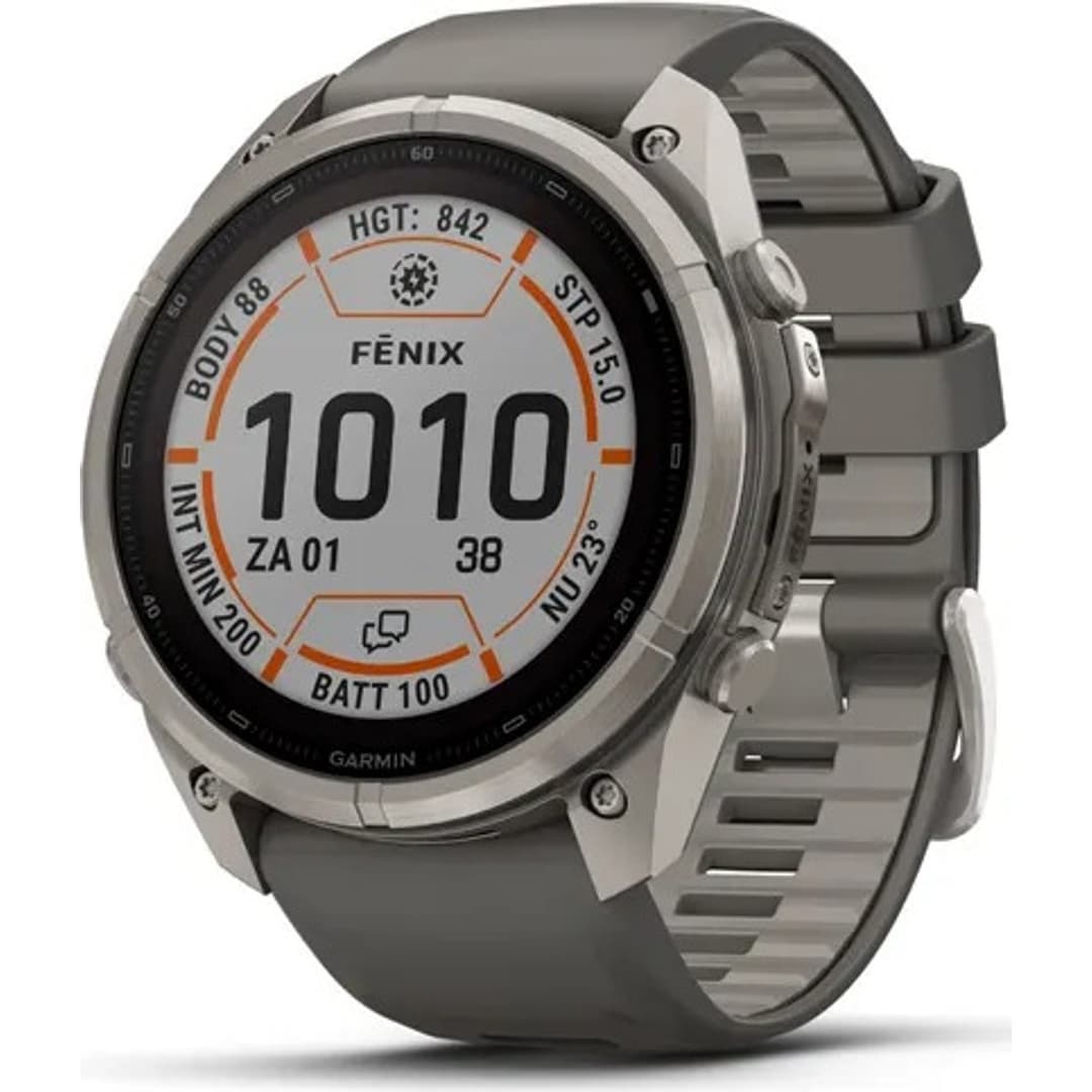 Garmin Fenix 9 Pro INREACH Watch Solar 51mm Sapphire Titanium Pebble Grey - Image 1