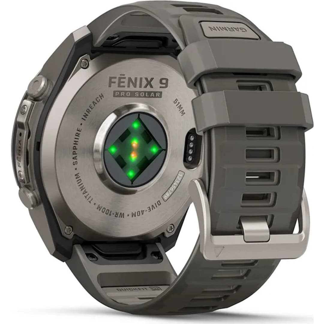 Garmin Fenix 9 Pro INREACH Watch Solar 51mm Sapphire Titanium Pebble Grey - Image 4