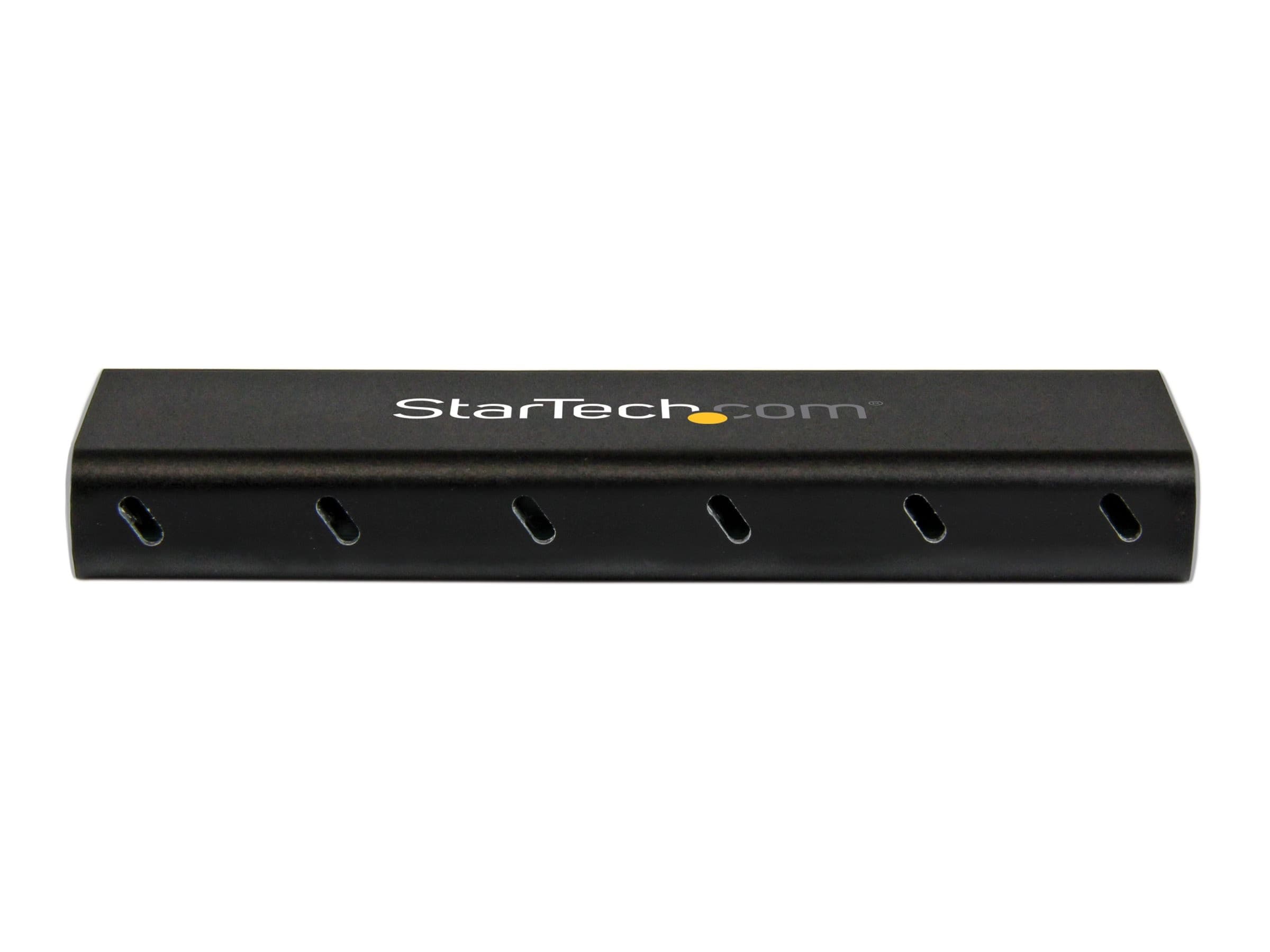 StarTech.com M.2 SSD Enclosure for M.2 SATA SSDs - USB 3.1 (10Gbps) with USB-C Cable - External Enclosure for USB-C Host - Aluminum (SM21BMU31C3) - storage enclosure - SATA 6Gb/s - USB 3.1 (Gen 2)