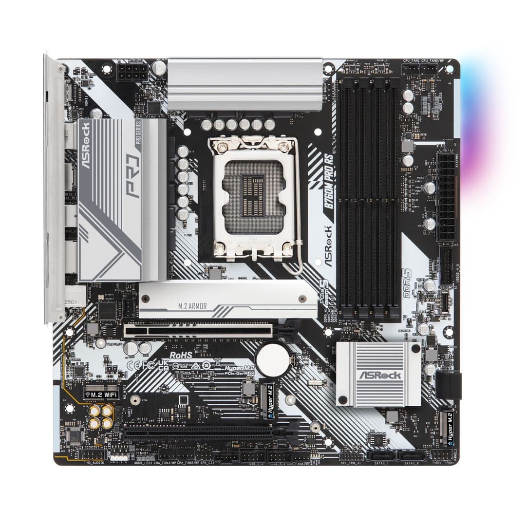 Asrock B760M PRO RS Intel B760 DDR5 Micro-ATX Socket LGA 1700 Motherboard - Image 2