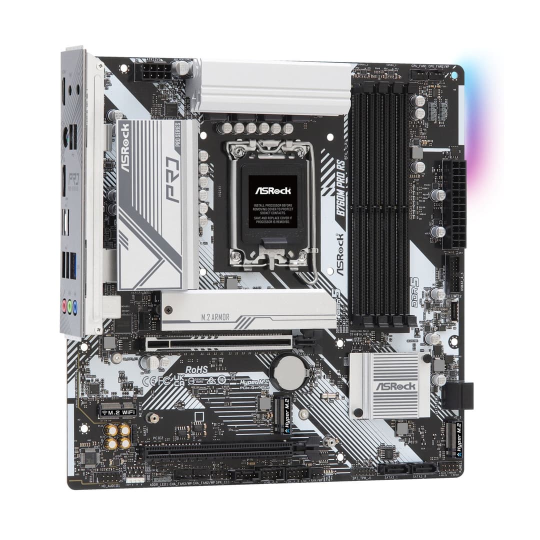 Asrock B760M PRO RS Intel B760 DDR5 Micro-ATX Socket LGA 1700 Motherboard - Image 3