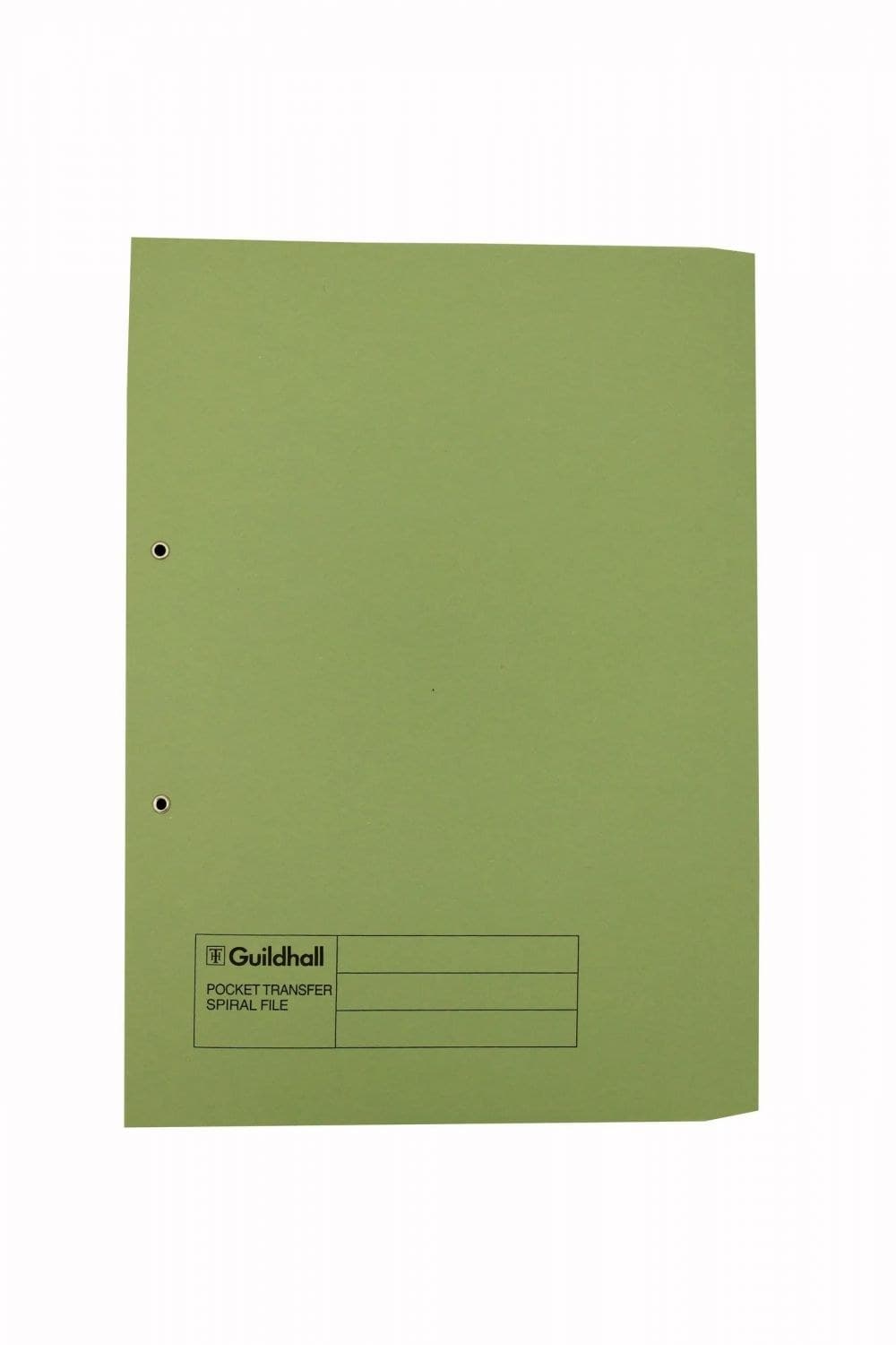 Exacompta Guildhall Pocket Transfer Spring File Green Pack of 25 - Image 1
