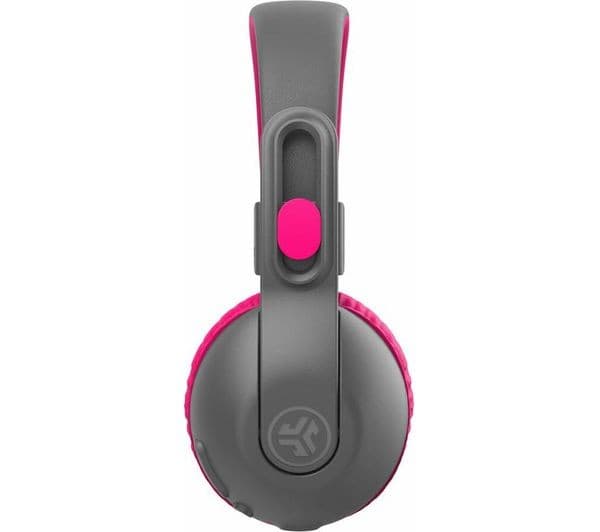 JLAB JBuddies Studio 2 Wireless Bluetooth Kids Headphones - Grey & Pink - Image 2