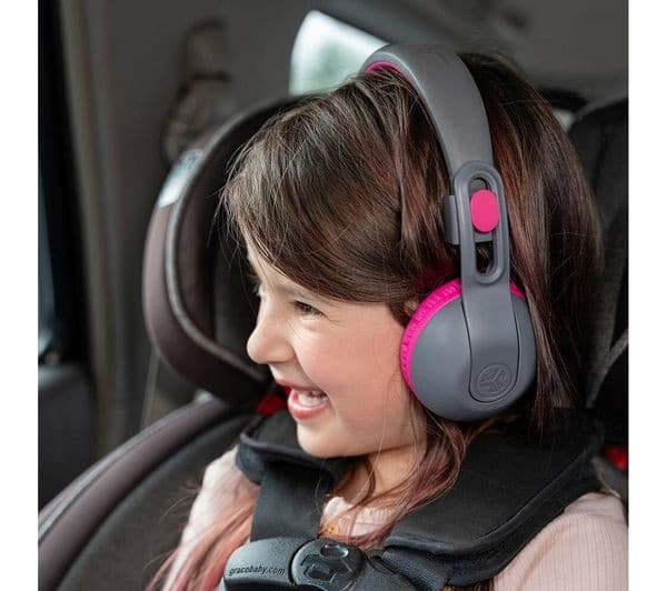 JLAB JBuddies Studio 2 Wireless Bluetooth Kids Headphones - Grey & Pink - Image 5