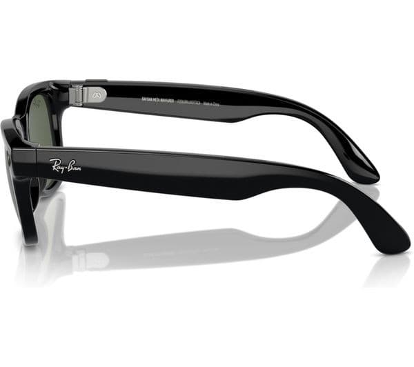 RAY-BAN Meta Wayfarer Glasses - Shiny Black, G15 Green - Image 7