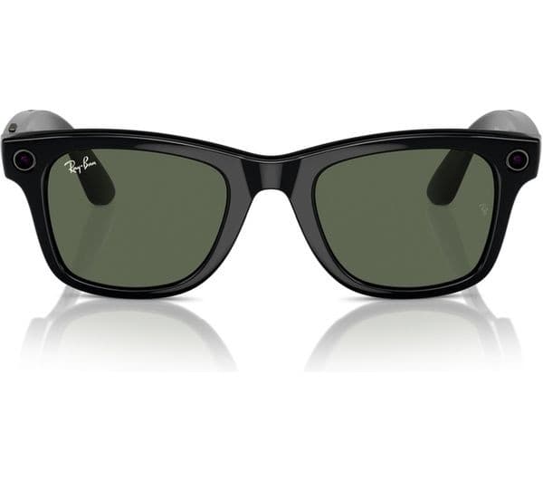 RAY-BAN Meta Wayfarer Glasses - Shiny Black, G15 Green - Image 10