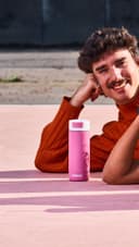 Kambukka Olympus 500ml Stainless Steel Travel Mug - Pink thumbnail 2