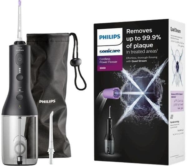 Philips Sonicare 3000 Series HX3826/33 Cordless Power Flosser - Black - Image 1