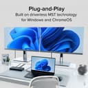 Plugable Technologies USB C Docking Station Dual Monitor 2 HDMI Ports, Power Delivery Dock, Dual 4K Monitor for Windows, ChromeOS, 1x USB-C, 3x USB, Ethernet, and Audio - Driverless (UD-MSTH2) thumbnail 4