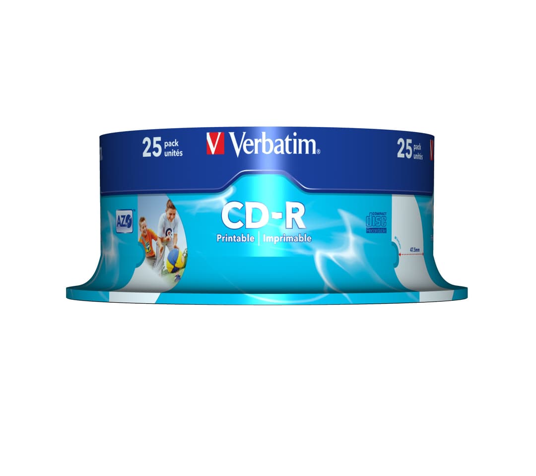 Verbatim CD-R AZO Wide Inkjet Printable 700 MB 52x 25 pc(s) - Image 2