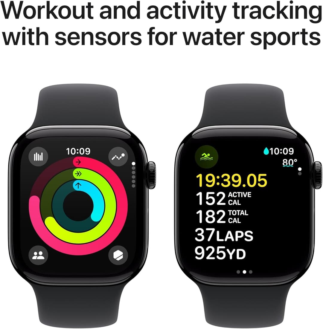 Apple Watch Series 10 GPS 42 mm Smartwatch with Jet Black Aluminium Case - Image 4