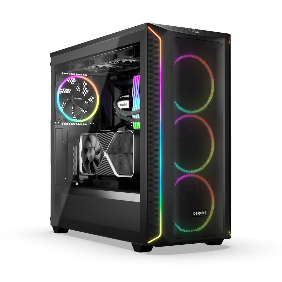 be quiet! Shadow Base 800 FX ARGB Tempered Glass ATX Midi Tower PC Case - Black - Image 1