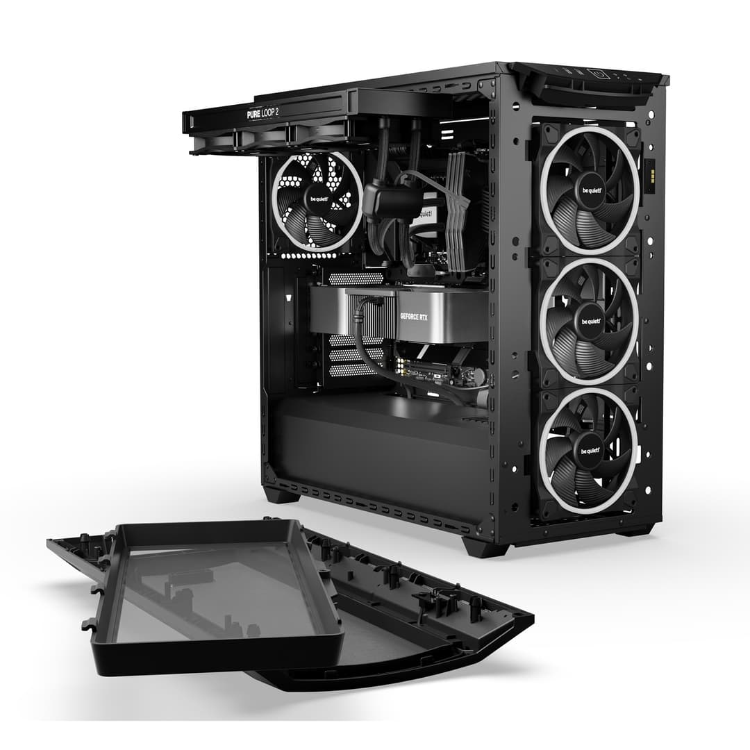 be quiet! Shadow Base 800 FX ARGB Tempered Glass ATX Midi Tower PC Case - Black - Image 8