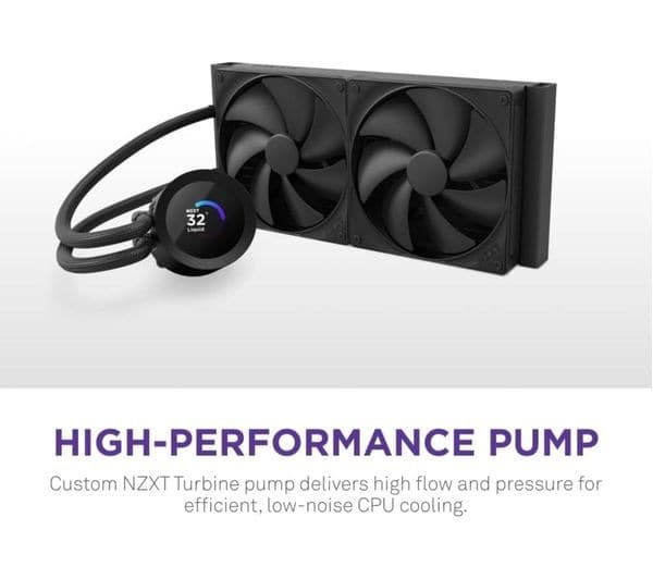 NZXT Kraken Plus 240 CPU Cooler Black - Image 4
