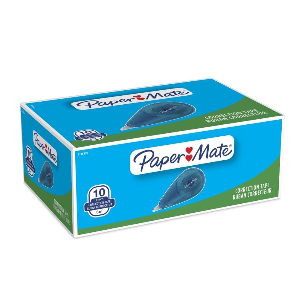 Paper Mate 10PK Liquid DryLine Mini Correction Tape 5mm x 6M tape - Image 1