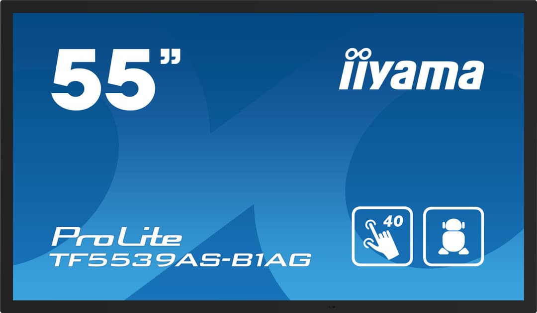 iiyama TF5539AS-B1AG Signage Display Kiosk design 138.7 cm (54.6") LED 435 cd/m² 4K Ultra HD Black Touchscreen Built-in processor Android 11 24/7 - Image 2