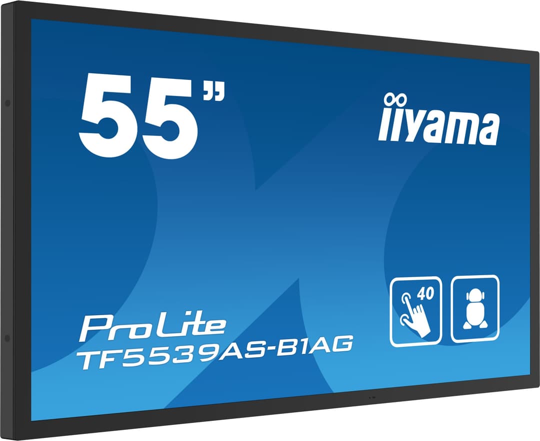 iiyama TF5539AS-B1AG Signage Display Kiosk design 138.7 cm (54.6") LED 435 cd/m² 4K Ultra HD Black Touchscreen Built-in processor Android 11 24/7 - Image 4