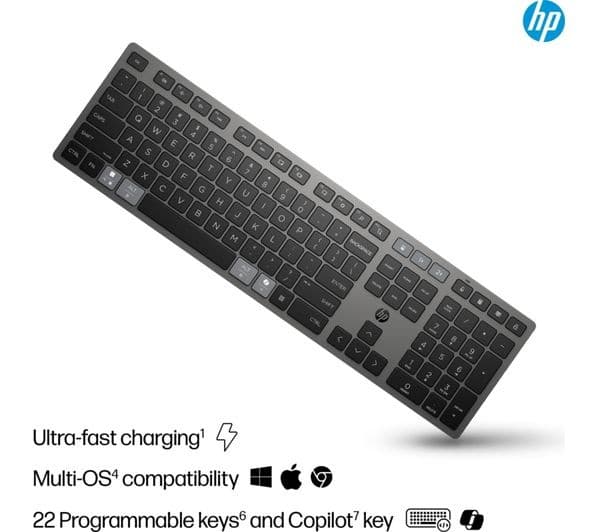HP 720 Keyboard Nightfall Black - Image 1