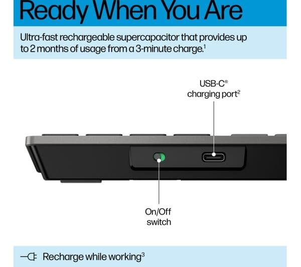 HP 720 Keyboard Nightfall Black - Image 6
