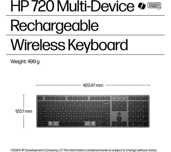 HP 720 Keyboard Nightfall Black - Image 9