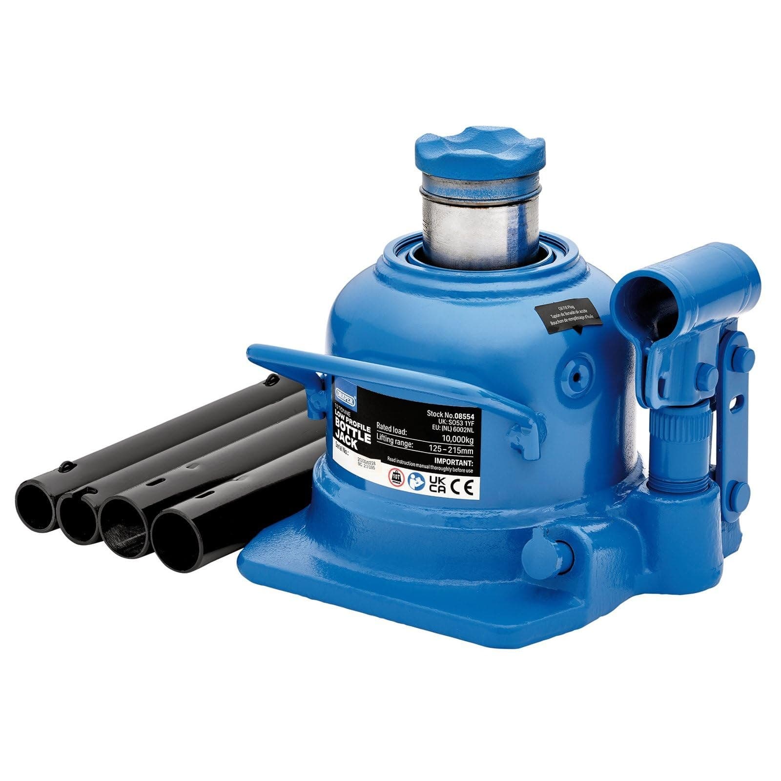 Draper 08554 Low Profile Bottle Jack - Blue