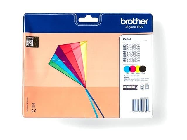 Brother LC223 - 4-pack - black, yellow, cyan, magenta - original - ink cartridge - Image 4