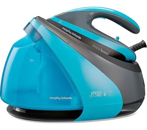 MORPHY RICHARDS Speed Steam Pro Intellitemp 332103 Steam Generator Iron - Black & Teal - Image 1