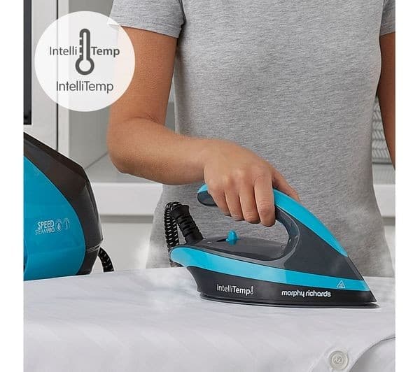 MORPHY RICHARDS Speed Steam Pro Intellitemp 332103 Steam Generator Iron - Black & Teal - Image 2