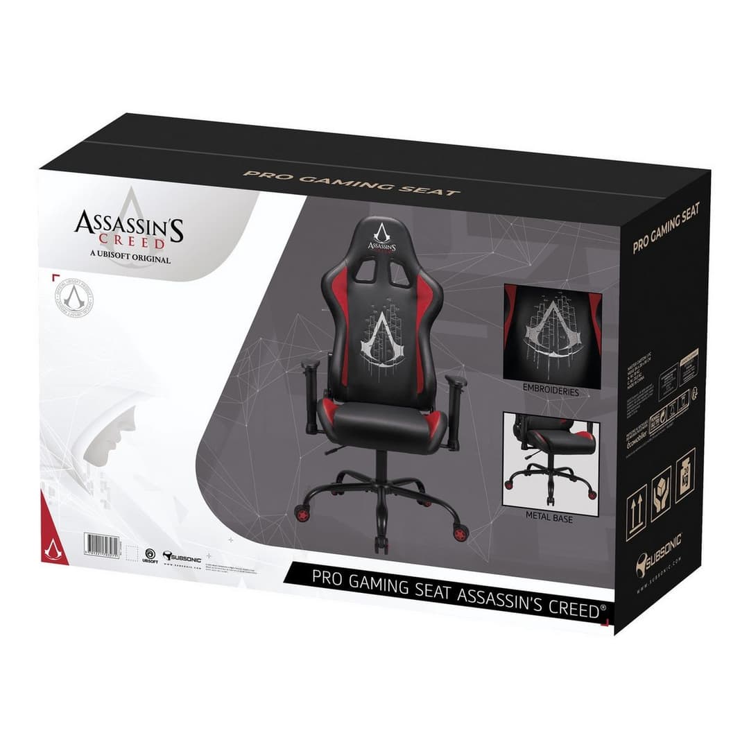 Subsonic Assassin's Creed Pro Gaming Chair - Black and Red - Image 9