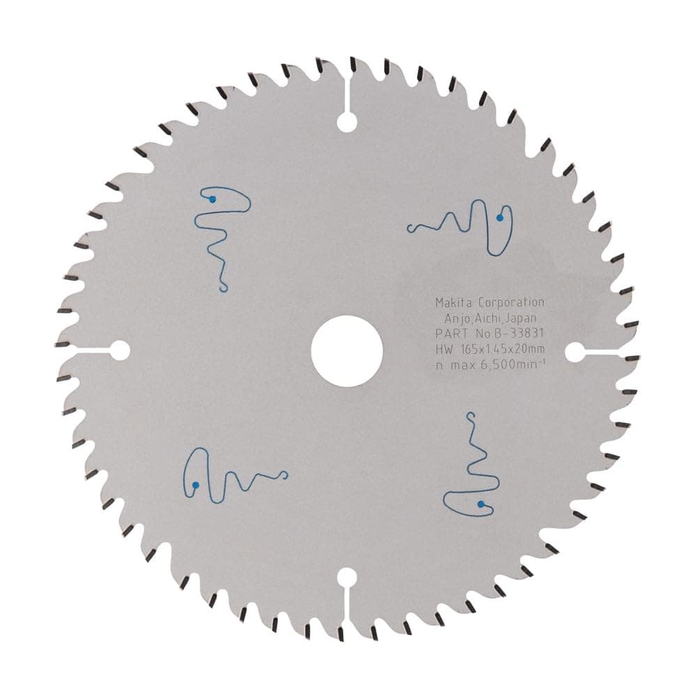 Makita B-33831 Specialised Blade for Laminate and Wood Cutting 165x20x52T - Silver, Black - Image 2