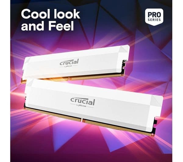 Crucial Pro Overclocking DDR5-6000 CL36 Desktop Memory 32GB (2x16GB) - White - Image 2