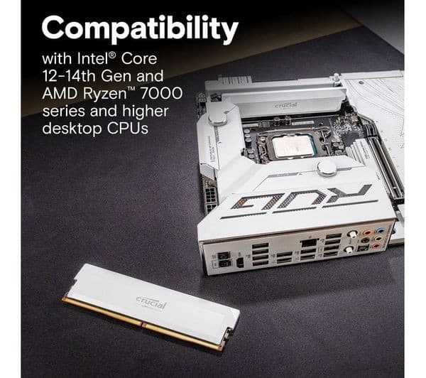 Crucial Pro Overclocking DDR5-6000 CL36 Desktop Memory 32GB (2x16GB) - White - Image 3