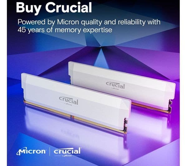 Crucial Pro Overclocking DDR5-6000 CL36 Desktop Memory 32GB (2x16GB) - White - Image 6