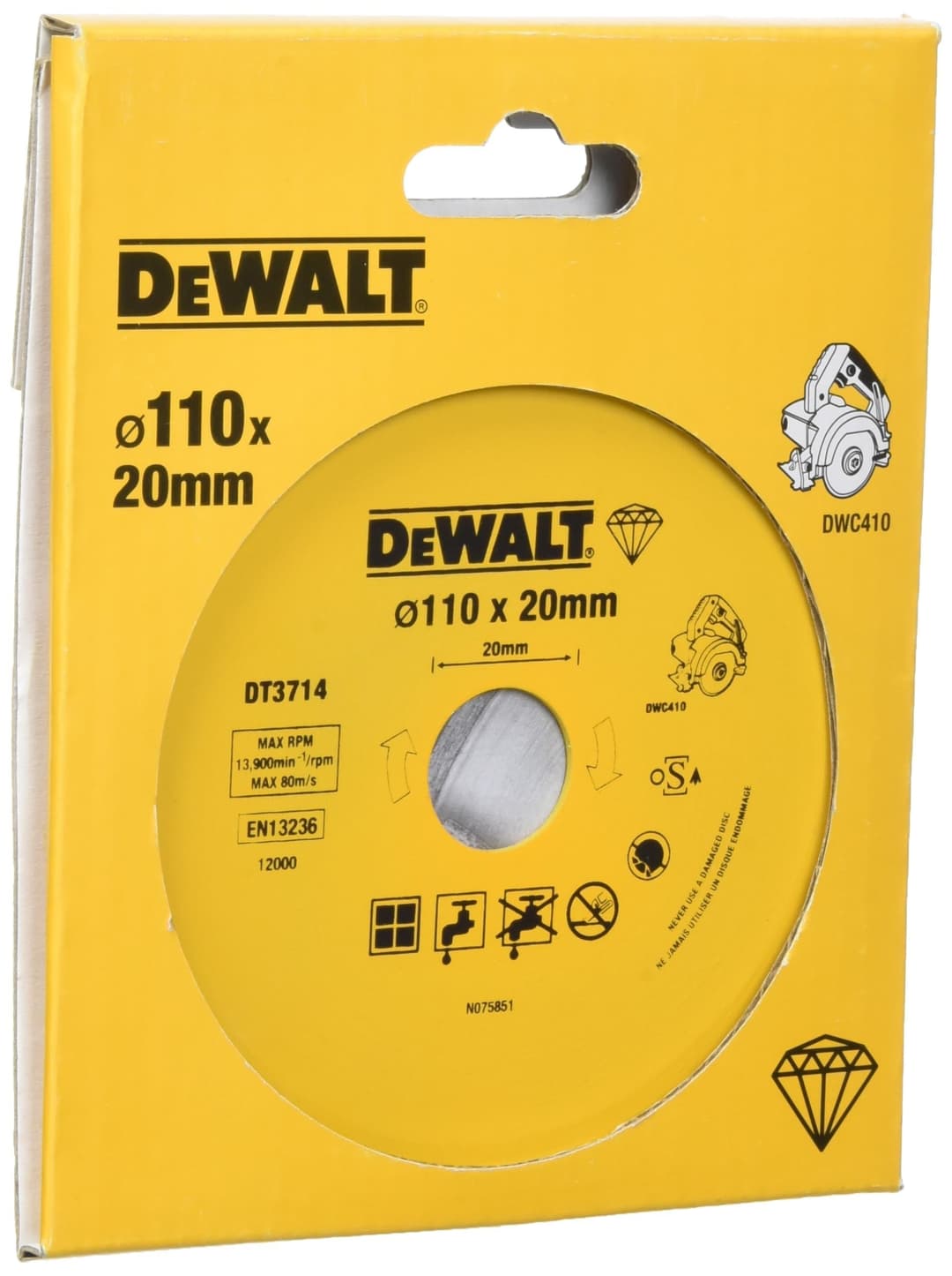 Dewalt DT3714QZ 110 x 20 mm Tile Blade - Yellow - Image 5