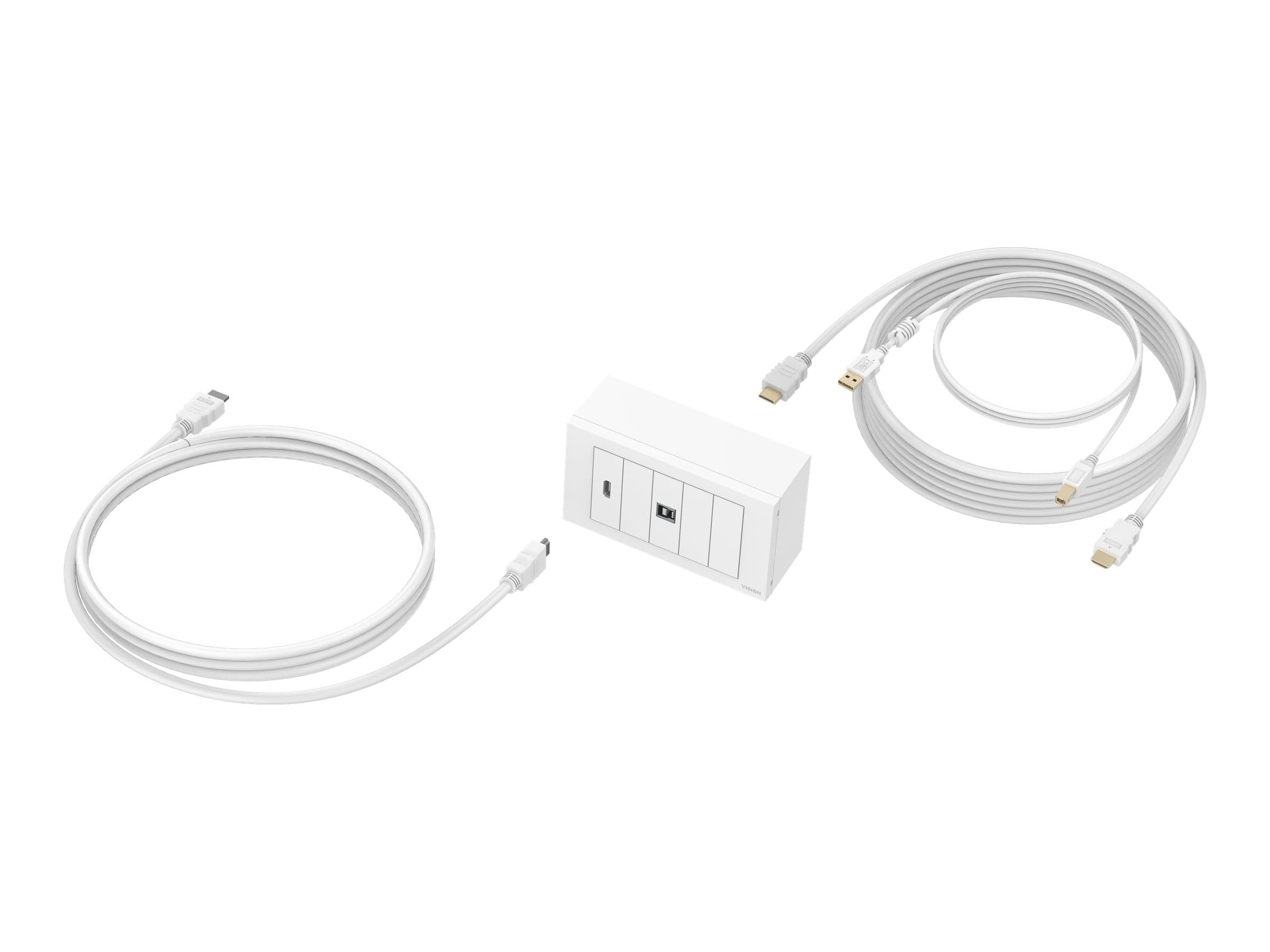 Vision TechConnect Flush Mount Faceplate Kit 5m White