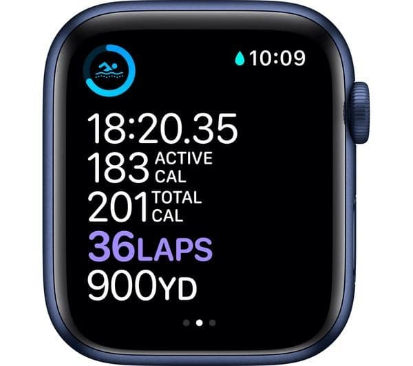 APPLE Watch Series 6 - Blue Aluminium with Deep Navy Sports Band, 44 mm - Image 5