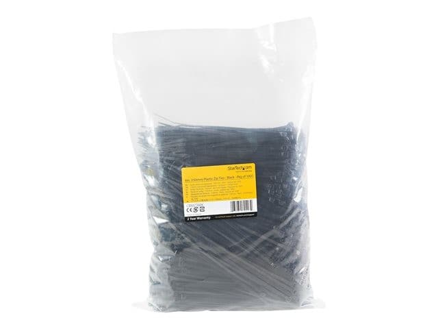 StarTech CBMZT6BK Cable Ties 15cm Black 1000-Pack - Image 6