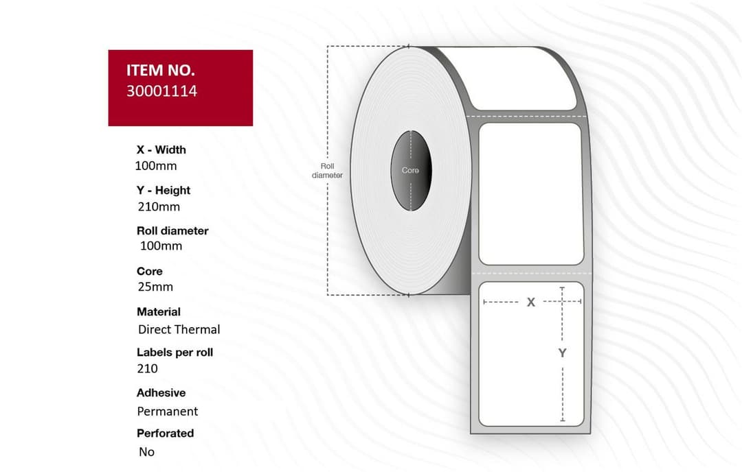 Label 100x210 - Core 25. - Image 1