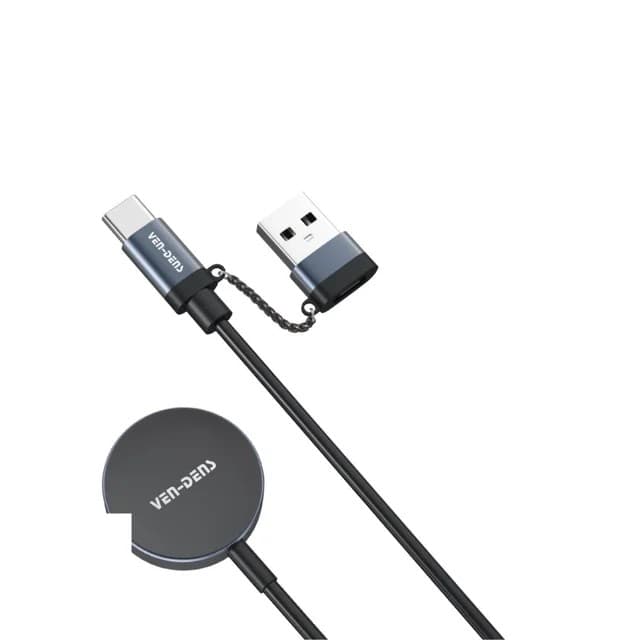 Ven-Dens Magnetic Watch Wireless Charger, Compact & Reliable, VD-WLC013 - Black - Image 1